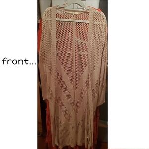 Wishful Park Open Knit Long Duster Cardigan